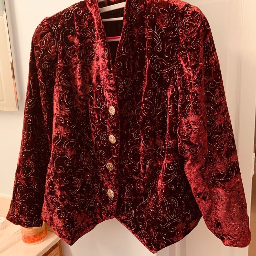 Christmas velvet sparkly coat